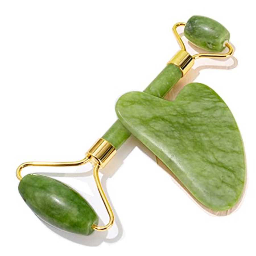Gua Sha Facial Tools and Jade  - Skincare Routine 评论和价格