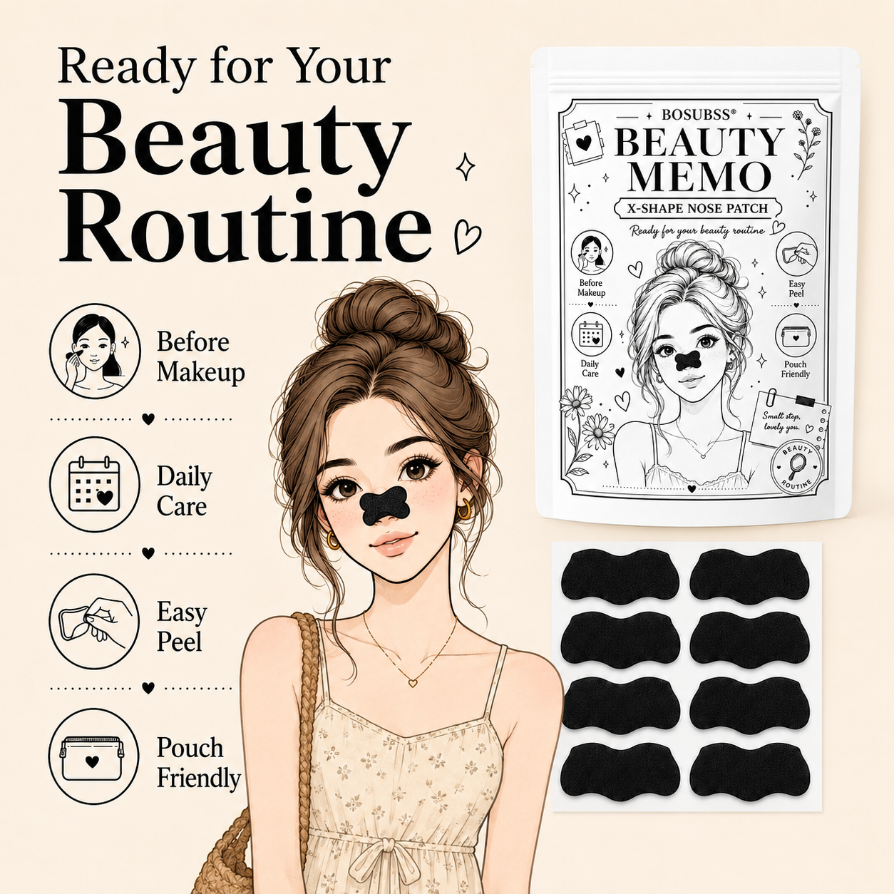 20/30Pcs Charcoal Nose Care St - Skincare Routine 评论和价格