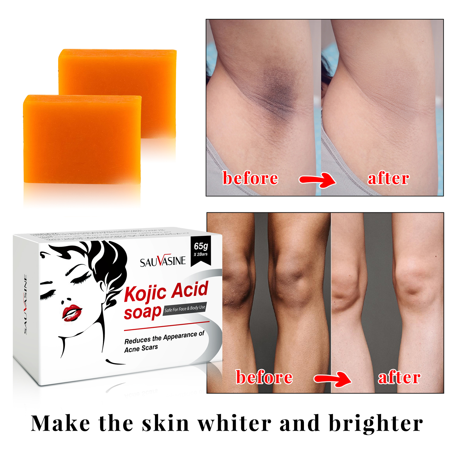 Kojic Acid Glow Soap Facial De - Skincare X2 评论和价格