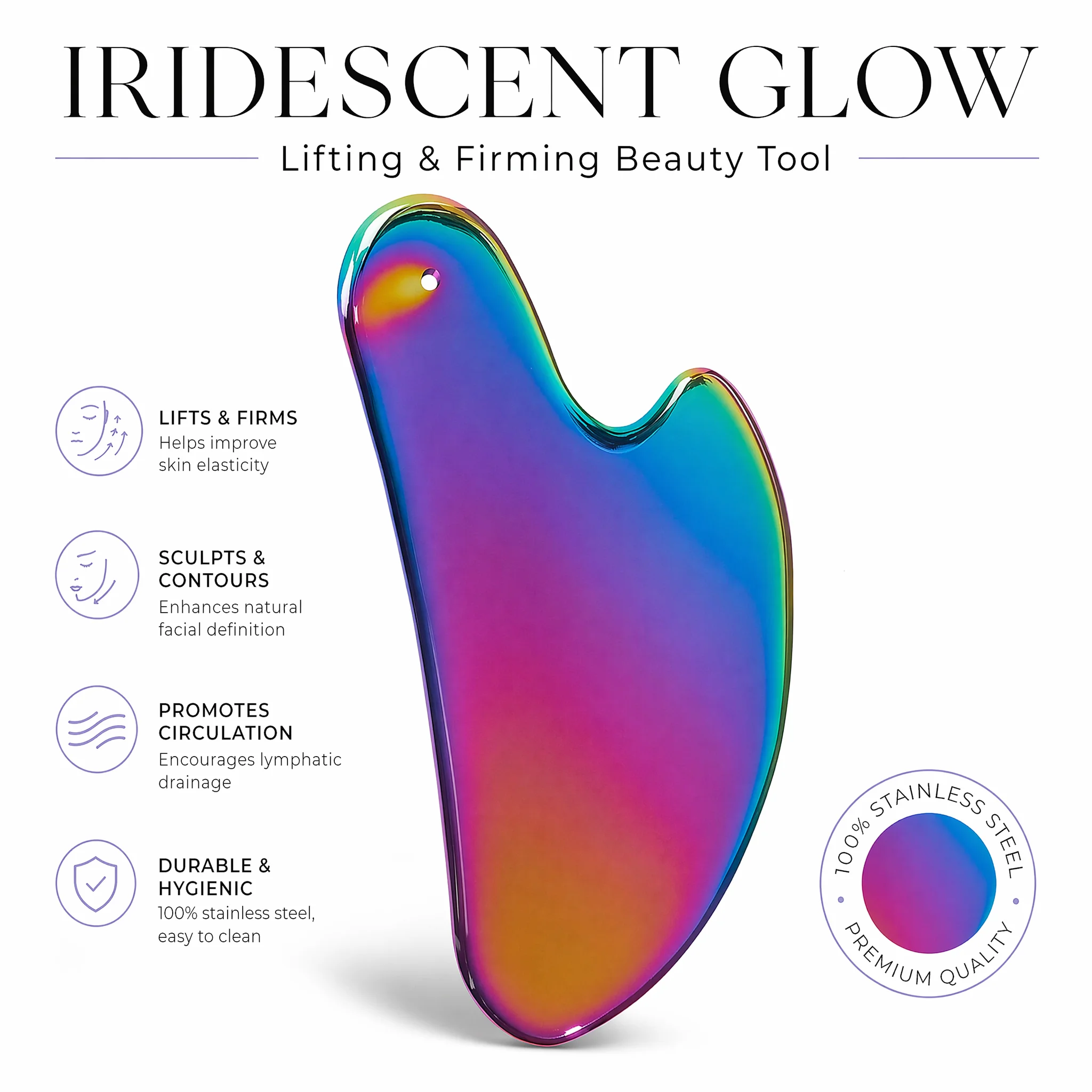 1Pcs Stainless Steel Gua Sha B - Skincare Routine 评论和价格