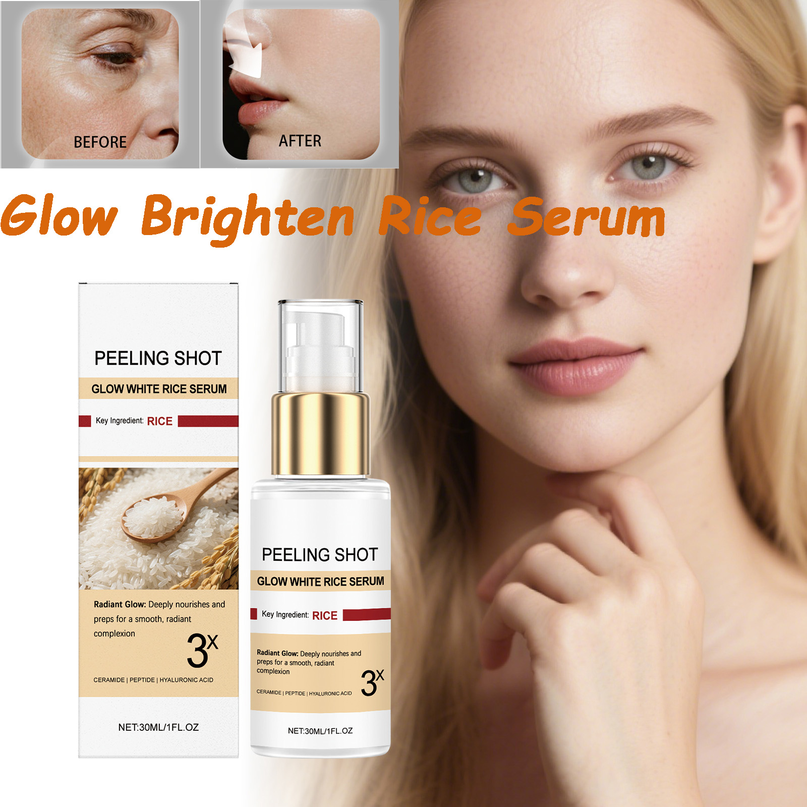 Glow Brightening Rice Essence  - Niacinamide Brightening Serum 评论和价格