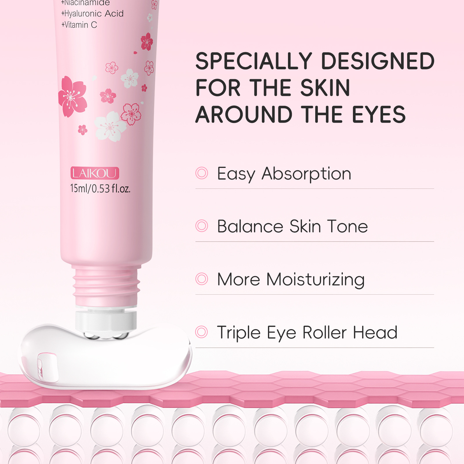 LAIKOU Japan Sakura Eye Serum  - Caffeine Eye Serum 评论和价格